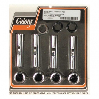 Colony Upper Pushrod Cover Kit For 84-99 Evo B.T With S&S Lifter Blocks (3.5 Inch Long) In Chrome (ARM033989)