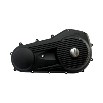 EMD Ribbed Primary Cover in Black Finish For Milwaukee-8 With Mid Controls (PCM8/D/R/B)
