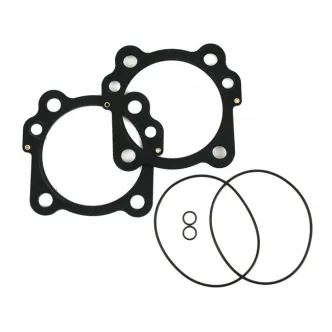 Genuine James Head & Base Gasket Set (MLS) 3 7/8 Inch Bore, .045 Inch Head Gaskets, Multi Layer Steel Head & Steel Base For 1999-2017 95 Inch/103 Inch TCA/B (Excluding Twin Cooled) Models (16787-99-MLS)