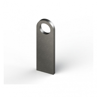 DOSS Laser Cut Steel Mounting Tab S235 JR3 Steel, 6mm Thick, B= 32mm, L=100mm For Single Grommet (ARM089165)