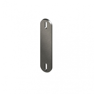 DOSS Laser Cut Steel Mounting Tab S235 JR3 Steel, 6mm Thick, B= 32mm, L= 155mm Vertical Slotted (ARM689165)