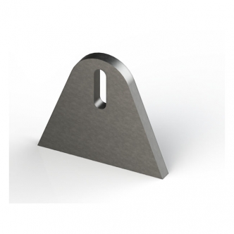 DOSS Laser Cut Steel Mounting Tab S235 JR3 Steel, 6mm Thick, B= 65mm, L= 55mm Horizontal Slotted (ARM099165)