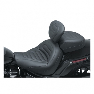 Mustang Standard Touring Solo Seat With Backrest For Harley Davidson 2018-2023 Softail FXFB/S Fat Bob Motorcycles (79334)