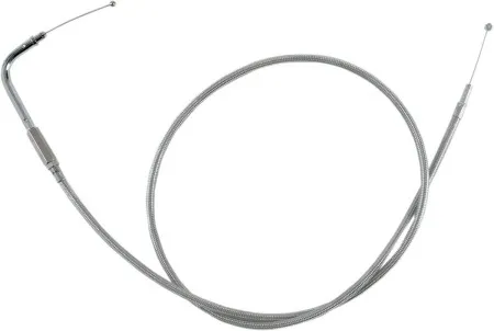 Drag Specialties 42.5 Inch Braided Stainless Steel Idle Cable For 96-97 FLHR/I & 98 FLHRC/I - Replaces 56368-96/56369-96 (5342200B)