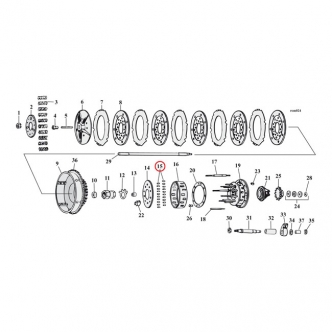 DOSS Clutch Hub Roller Steady .2189 Inch x .500 Inch For Big Twin 1936- Early 1984 Models (20 Used) (ARM643609)