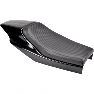 Saddlemen Eliminator Black Carbon Fiber Solo Seat With Fiberglass Back For Custom/Rigid Models (Z4203)