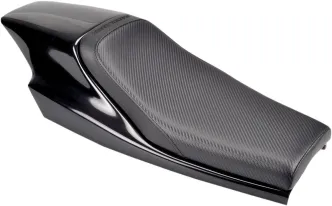 Saddlemen Vintage Black Carbon Fiber Solo Seat With Fiberglass Back For Custom/Rigid Models (Z4210)
