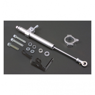 DOSS Steering Damper Kit in Silver Aluminium Finish For 2007-2020 Most XL Models (ARM410059)