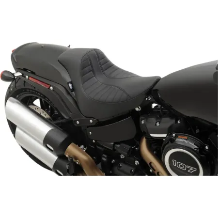 Drag Specialties EZ-On Scorpion Stitch (Non Solar-Reflective) Solo Seat For 2018-2023 Fat Bob FXFB Models (0802-1128)
