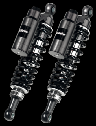 Bitubo Piggy Back Shocks Standard WMT22 Shocks 11.8 Inch (301mm) Eye To Eye, All Black For All 1987-1994 FXR Models (758318)