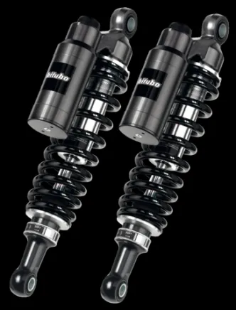 Bitubo Piggy back Shocks Standard WMT22 Shocks, 15 3/4 Inch (401mm) Eye To Eye, All Black For 1987 XL883 Models (758320)