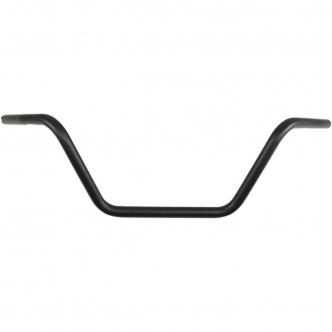 Drag Specialties 1 Inch Medium Buckhorn Handlebars In Flat Black (0601-4184)