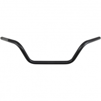 Drag Specialties 1 Inch Low Buckhorn Handlebars In Flat Black (0601-4187)