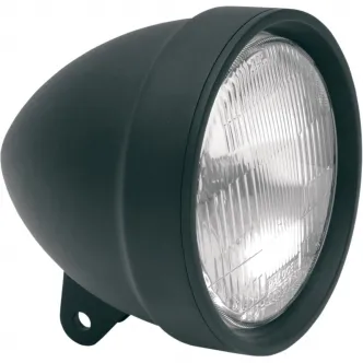 Drag Specialties 14.5cm (5 3/4 Inches) Matte Black Headlight Assembly For Harley Davidson & Custom Motorcycles (2001-0207)