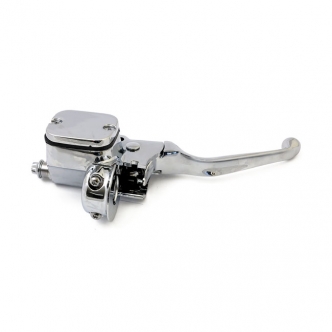 DOSS Handlebar Master Cylinder Assembly 11/16 Inch Bore in Chrome Finish For Dual Disc 1996-2007 B.T., 1996-2003 XL Sportster Models (ARM225049)