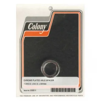 Colony Universal Axle Spacer 3/8 Inch Long in Chrome Finish, 3/4 Inch Inside Diameter x 1 1/8 Inch OD (ARM344989)