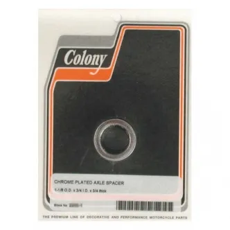 Colony Universal Axle Spacers 3/4 Inch Long in Chrome Finish, 3/4 Inch ID x 1 1/8 Inch OD (2200-1)