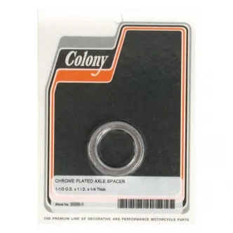 Colony Universal Axle Spacer 1/4 Inch Long in Chrome Finish 1 Inch Inside Diameter x 1 1/2 Inch OD (ARM054989)