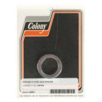 Colony Universal Axle Spacers 3/8 Inch Long in Chrome Finish 1 Inch Inside Diameter x 1 1/2 Inch OD (ARM154989)