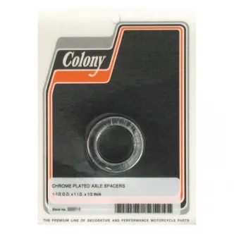 Colony Universal Axle Spacers 1/2 Inch Long in Chrome Finish 1 Inch Inside Diameter x 1 1/2 Inch OD (ARM254989)