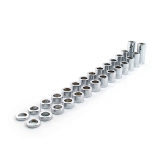 Paughco Axle Spacer Kit in Chrome Steel Finish 28-PC Kit, For 3/4 Inch Axles (ARM837419)