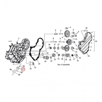 DOSS Driven Gear, Oil Pump. 25T. For 1939-1972 B.T. Models (ARM025099)