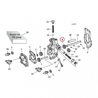 DOSS Feed Gear, Driven Oil Pump For 1948-1967 B.T. Models (ARM713109)