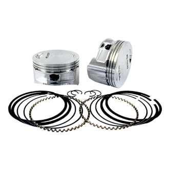 S&S 3-5/8 Inch Big Bore Piston Set Standard Size For 1984-1999 Evo Big Twin With 5.565 Inch Long 3-5/8 Inch Big Bore Cylinders And Stock Heads (92-1930)