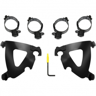 Memphis Shades Road Warrior Fairing Trigger Lock Mounting Kit in Black Finish For 2018-2020 FLSB and 2020 FXLRS Softail Models (MEB2043)