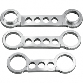 Custom Cycle Engineering Fork Brace In Chrome Finish For 39mm Fork Tubes For Harley Davidson 1999-2005 Dyna & 1988-2020 Sportster Motorcycles (DS-222707)