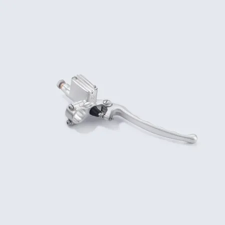 Kustom Tech Seventies Brake Master Cylinder For 7/8 Inch Handlebars With 14mm (9/16 Inch) Bore In Satin Finish (20-804-22)