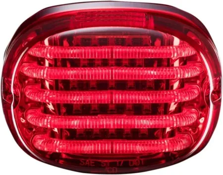 Custom Dynamics Probeam Squareback LED Taillight Without Window in Red Finish For 1999-2017 Dyna, 1999-2020 Sportster, 1999-2017 Softail, 2005-2013 Touring Models (PB-TL-SB-R)