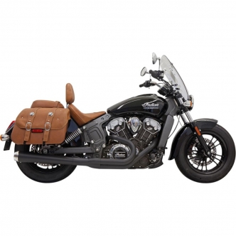 Bassani Road Rage 2-1 Exhaust System With Long Change Megaphone Muffler In Black For Indian Scout 2015-2019 (8S11JB)
