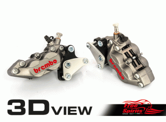 Free Spirits Front 4 Piston Brake Calipers Kit In Titanium For Harley Davidson XG 750A Street Rod Models (203503T)