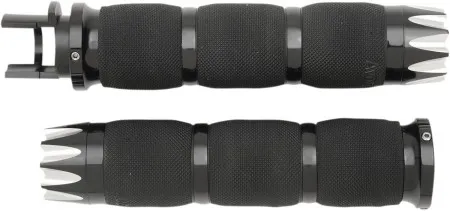 Avon Grips Excalibur Air Cushion Grips in Black Anodized Finish For All 2014-2018 Indian Models With 1 Inch Handlebars (Except Scout) (MT-IN-AIR-90A-E)