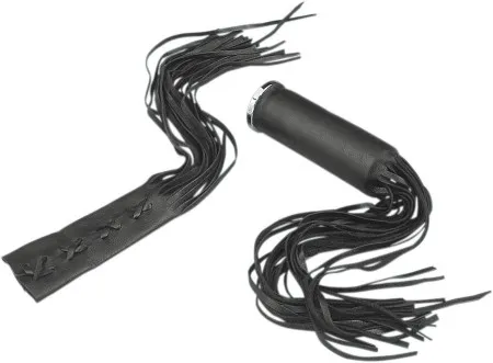 Drag Specialties Grip Cover Replacement in Black Leather Finish For Rubber Grips 1 Inch Handlebars (DS243060)