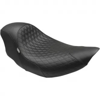 Mustang John Shope Signature Black Café Solo Seat For 2014-2019 Indian Chieftain Models (76307)