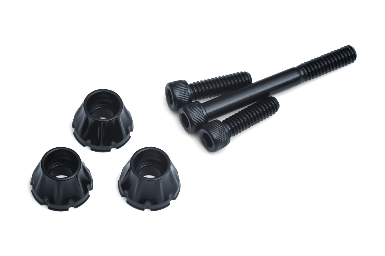 Kuryakyn Decorative Windshield Screws In Gloss Black Finish For Harley