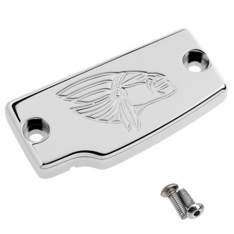 Joker Machine Rear Master Cylinder Warrior Cover in Chrome Finish For 2015-2018 Indian Scout Models (30-392-3)