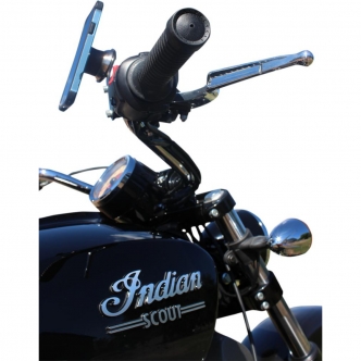 Klock Werks Right Device Mount IOMOUNTS in Black Finish For 2015-2017 Indian Scout Models (KW05-01-0409-RB)