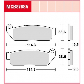 TRW SV Sinter Performance Street Front Brake Pad For 2016-2017 Indian Scout Models (Cast/Wheel/Toso Calipers/Nissin Calipers) (MCB876SV)