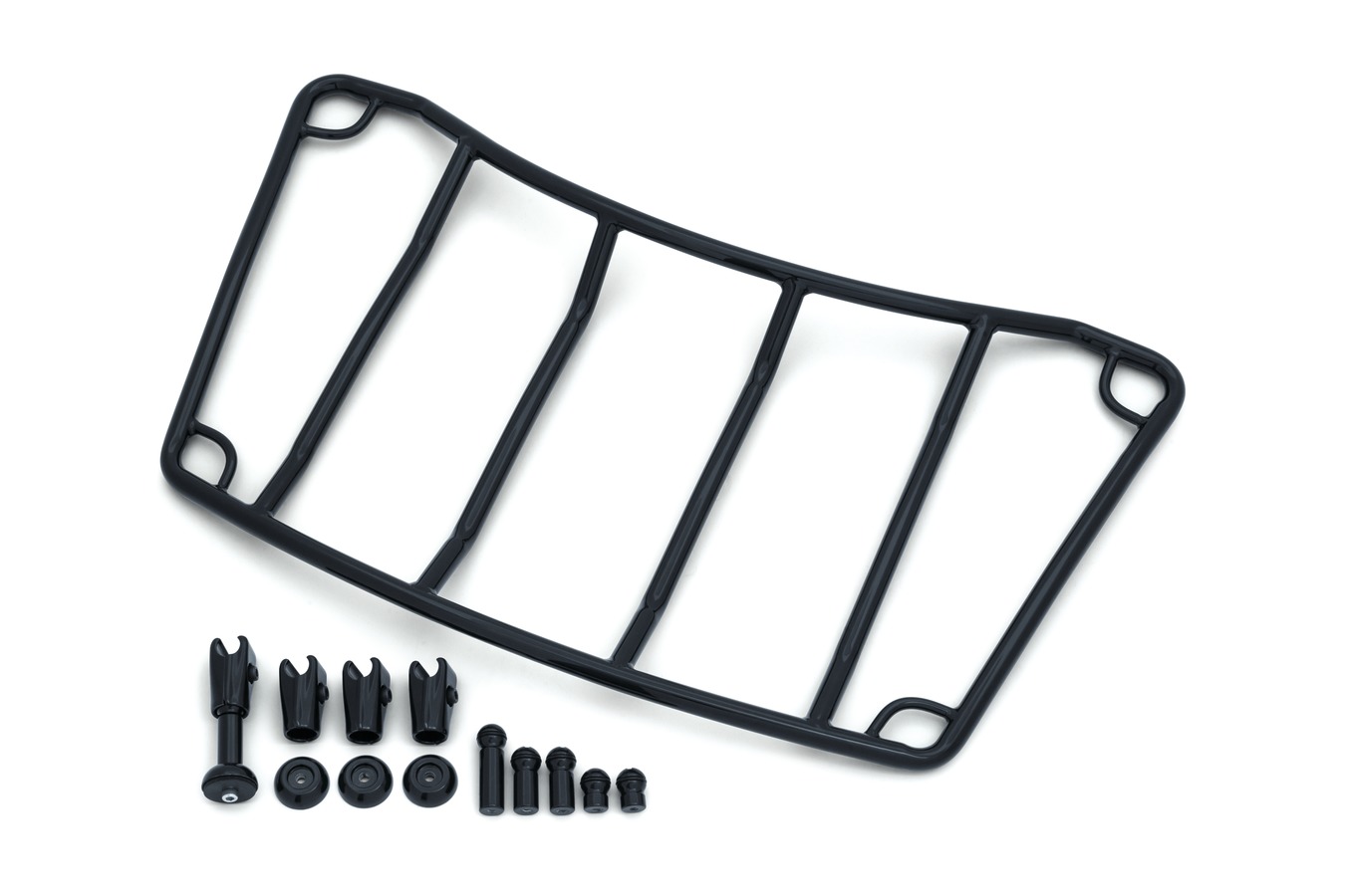 Kuryakyn Multirack Adjustment Trunk Luggage Rack In Gloss Black Finish