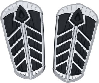 Kuryakyn Spear Passenger Floorboard Inserts For Indian Motorcycles In Chrome Finish (5656)