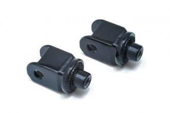 Kuryakyn Front Splined Footpeg Adapters For Honda Motorcycles In Gloss Black Finish (8863)