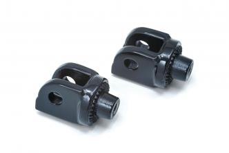 Kuryakyn Splined Footpeg Adapters For Can-Am, Honda, Suzuki & Triumph Motorcycles In Gloss Black Finish (8889)
