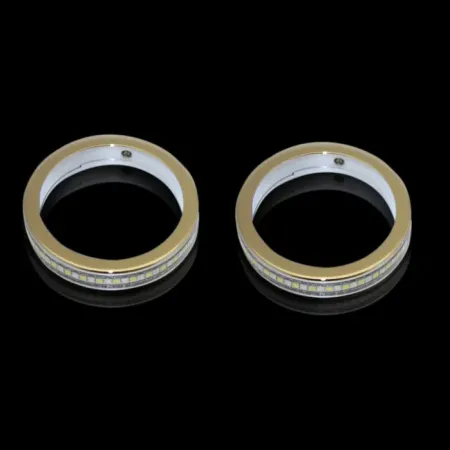 Custom Dynamics Chrome 56mm LED Wrap Around Turn Signals With Clear Lens (WA56-CC)