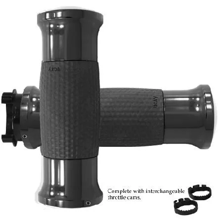 Avon Grips GEL Grips In Black Anodised Finish For Metric Touring Motorcycles (MT-GEL-70-ANO)