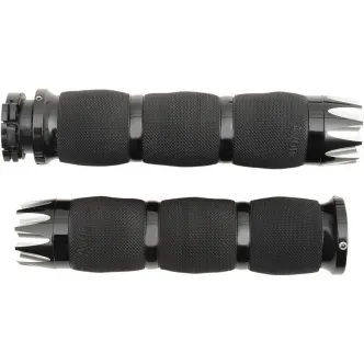 Avon Grips Air Cushioned Excalibur Grips In Black Anodised Finish For Metric Touring Motorcycles (MT-AIR-90-AN-EX)