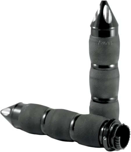 Avon Grips Air Cushioned Spike Grips In Black Anodised Finish For Metric Touring Motorcycles (MT-AIR-90-AN-SP)