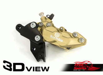 Free Spirits Bolt-In Upgrade 4 Piston Gold Caliper & Rotor Diameter 320mm Braking Kit For Indian Scout Models (103802)